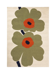 Hochwertiger In- & Outdoor Designer Teppich „Unikko Ann. Dusty Green“, verschiedene Grössen MARIMEKKO
