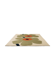 Hochwertiger In- & Outdoor Designer Teppich „Unikko Ann. Dusty Green“, verschiedene Grössen MARIMEKKO