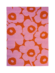 Hochwertiger In- & Outdoor Designer Teppich „Unikko Pink & Orange“, verschiedene Grössen MARIMEKKO
