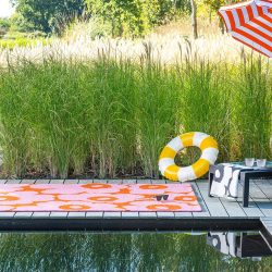 Hochwertiger In- & Outdoor Designer Teppich „Unikko Pink & Orange“, verschiedene Grössen MARIMEKKO