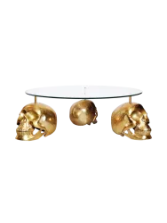 Design Couchtisch „Skull Gold“ Ø 90 cm Invicta Interiors