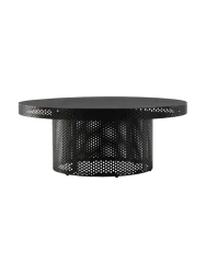 Grosser Design Couchtisch „West End X“ Ø 100 cm Schwarz VE DESIGN