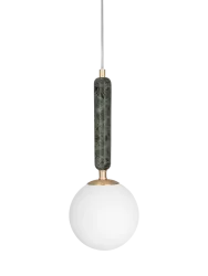 Kleine Marmor Pendellampe „Torrano“ Ø 15 cm Globen Lighting