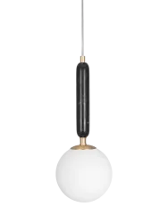 Kleine Marmor Pendellampe „Torrano“ Ø 15 cm Globen Lighting