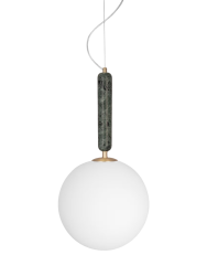 Grosse Marmor Pendellampe „Torrano“ Ø 30 cm Globen Lighting