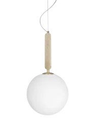 Grosse Marmor Pendellampe „Torrano“ Ø 30 cm Globen Lighting