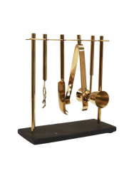 Edles 5-teiliges Bar-Set „Omari“ Schwarz/Gold FIFTY FIVE SOUTH