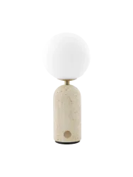 Tragbare LED Design Tischlampe „Torrano“ mit Marmorsockel Globen Lighting