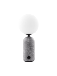 Tragbare LED Design Tischlampe „Torrano“ mit Marmorsockel Globen Lighting