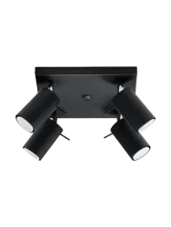 Design Deckenlampe „Ring“ 4-flammig (quadratisch) Sollux Lighting
