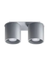 Design Deckenlampe „Orbis“ 2-flammig Grau Sollux Lighting