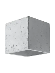 Design Wandlampe „Quad“ - 1-flammig, Beton Sollux Lighting