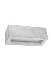 Design Keramik Wandlampe „Vega“, Länge 30 cm, Grau Sollux Lighting