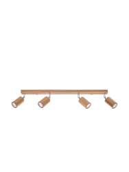 Design Deckenlampe „Zeke“ 4-flammig, Eiche Sollux Lighting