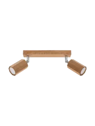 Design Deckenlampe „Zeke“ 2-flammig, Eiche Sollux Lighting