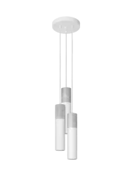 Design Pendellampe „Borgio“ 3-flammig (rund) Weiss, Grau Sollux Lighting