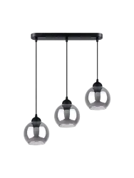 Design Pendellampe „Alino“ 3-flammig Schwarz Sollux Lighting