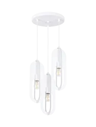 Design Pendellampe „Nicus“ 3-flammig, Weiss Sollux Lighting