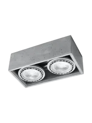 Design Deckenlampe „Quatro“ 2-flammig Grau Sollux Lighting