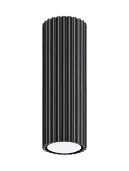 Deckenlampe Karbon SOLLUX LIGHTING, dimmbar, schwarz, für Wohn- / Esszimmer, Aluminium, Modern, Deckenlampe