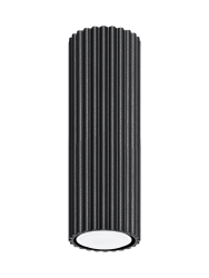 Deckenlampe Karbon SOLLUX LIGHTING, dimmbar, schwarz, für Wohn- / Esszimmer, Aluminium, Modern, Deckenlampe