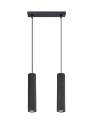 Design Pendellampe „Karbon“ 2-flammig (linear) Sollux Lighting