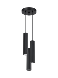 Design Pendellampe „Karbon“ 3-flammig (rund) Sollux Lighting