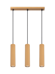 Design Pendellampe „Karbon“ 3-flammig (linear) Sollux Lighting