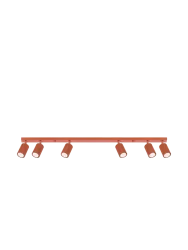 Design Deckenlampe „Karbon“ 6-Flammig (linear) Sollux Lighting