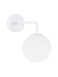 Wandlampe Astral SOLLUX LIGHTING, dimmbar, weiß / opal, für Wohn- / Esszimmer, Glas, Modern, Wandleuchte, Wandlampe Innen