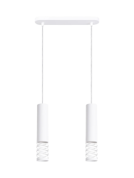 Design Pendellampe „Lami“ 2-flammig (linear), Weiss Sollux Lighting