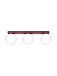 Design Deckenlampe „Yoli“ 3-flammig Burgundrot Sollux Lighting