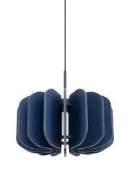 Design Pendellampe „Mula“ Marineblau/Schwarz Ø 45 cm Sollux Lighting