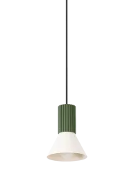 Design Pendellampe „Estria“ 1-flammig Beige/Olivgrün Sollux Lighting