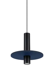 Design Pendellampe „Pelta“ 1-flammig Marineblau/Schwarz Sollux Lighting