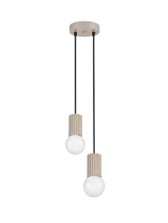 Design Pendellampe „Halo“, 2-flammig Taupe Sollux Lighting