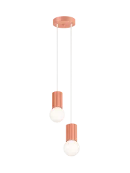 Design Pendellampe „Halo“, 2-flammig Apricot Sollux Lighting