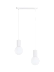Design Pendellampe „Halo II“, 2-flammig Weiss Sollux Lighting