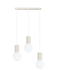 Design Pendellampe „Halo II“, 3-flammig Beige Sollux Lighting
