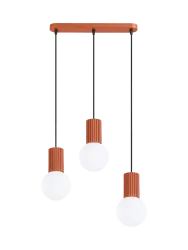 Design Pendellampe „Halo II“, 3-flammig Ockerrot Sollux Lighting