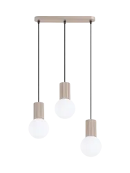 Design Pendellampe „Halo II“, 3-flammig Taupe Sollux Lighting