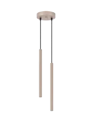 Design Pendellampe „Arche“ - 2-flammig Taupe Sollux Lighting