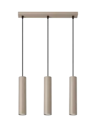 Design Pendellampe „Lagos II“ 3-flammig Taupe Sollux Lighting