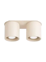 Design Deckenlampe „Orbis“ 2-flammig Beige Sollux Lighting
