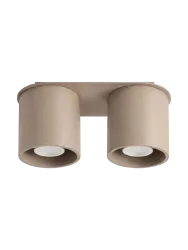 Design Deckenlampe „Orbis“ 2-flammig Taupe Sollux Lighting