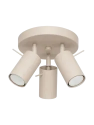 Runde Design Deckenlampe „Ring“ 3-flammig Taupe Sollux Lighting
