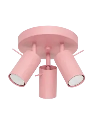 Runde Design Deckenlampe „Ring“ 3-flammig Rosa Sollux Lighting