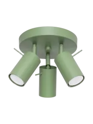 Runde Design Deckenlampe „Ring“ 3-flammig Salbeigrün Sollux Lighting