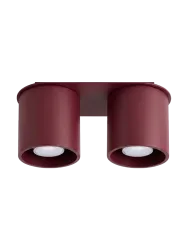 Design Deckenlampe „Orbis“ 2-flammig Burgundrot Sollux Lighting