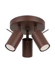 Runde Design Deckenlampe „Ring“ 3-flammig Braun Sollux Lighting